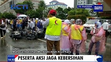 Peserta Aksi Damai 212 Kompak Jaga Kebersihan Ibu Kota