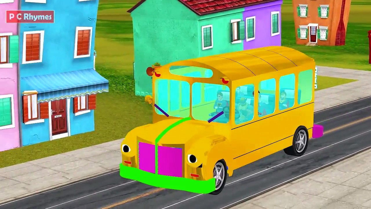 Cartoon Nursery Rhymes Superheroes Wheels on the Bus Song Children Animation Songs Kids Rhymes.
