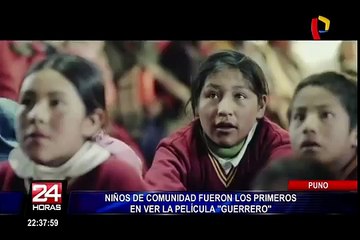 Puno: niños de comunidad fueron los primeros en ver la película ‘Guerrero’