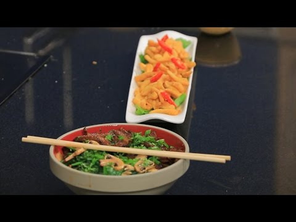 نودلز باللحمة - كاليماري مع صوص ساتاي | مطبخ 10...