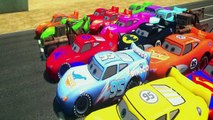 Disney Pixar Cars Rayo Dinoco race with Lightning Mcqueen Spiderman Macqueen Mater Batman Hulk