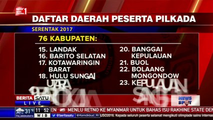 Daftar Daerah Peserta Pilkada Serentak 2017