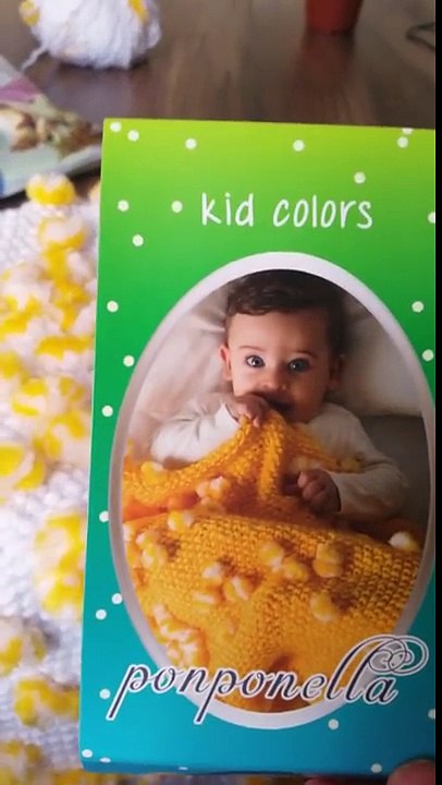 Ponpon İpten Bebek Battaniyesi Yapılışı Videolu Anlatım www.bilgievim.net