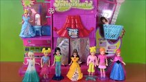 Polly Pocket Dolls and Disney Princess Magic Clip Dolls SWAP CLOTHES! Anna Elsa
