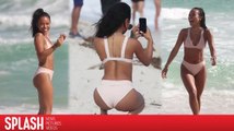 Karrueche Tran zeigt sich in Miami im Bikini