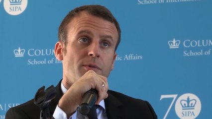 A New York, Macron veut "réconcilier les Français"