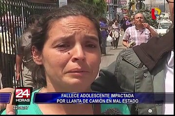 Madre de adolescente que falleció tras ser impactada por llanta exige justicia