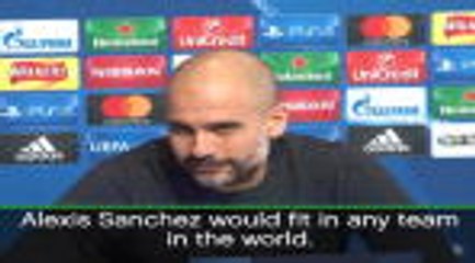 Sanchez 'would fit in any team' - Guardiola