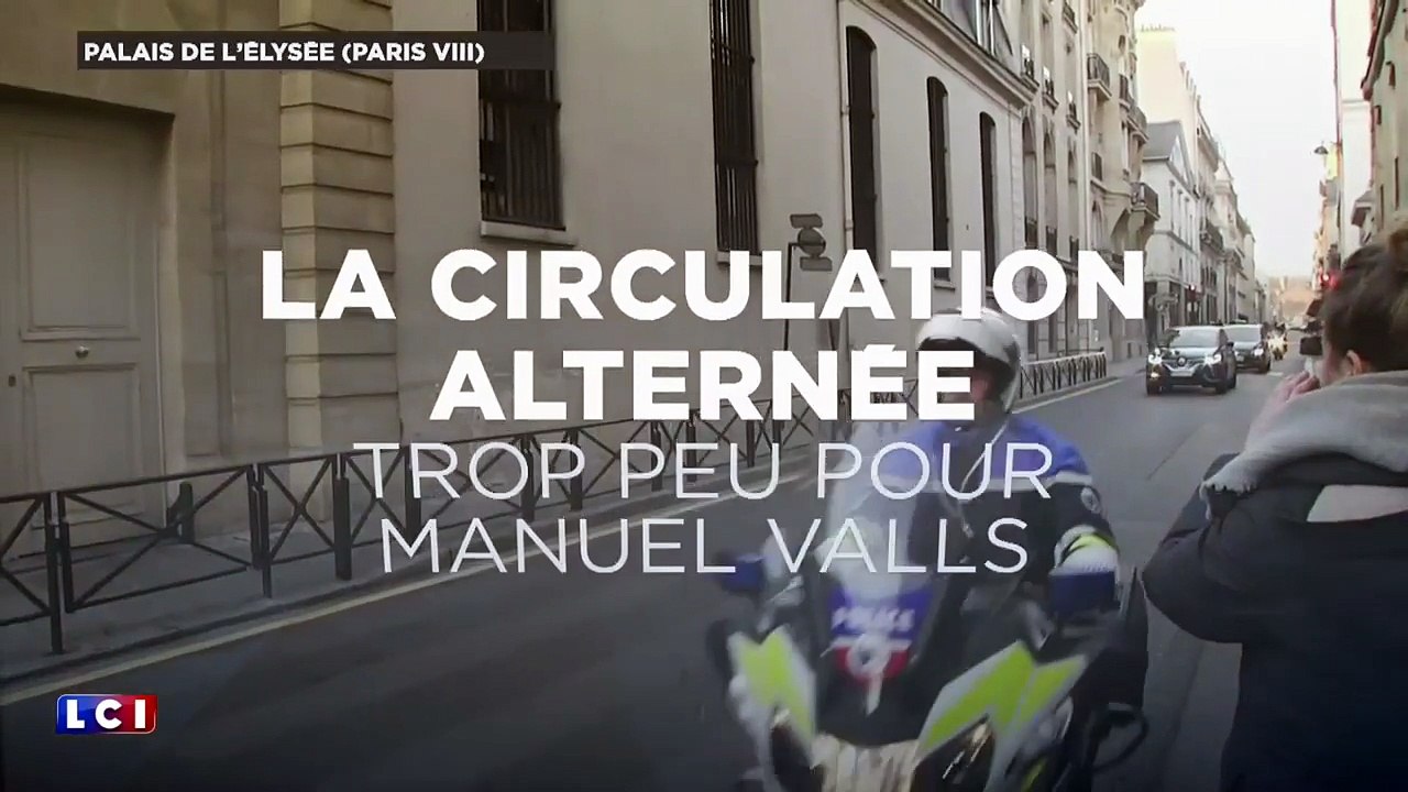 Circulation alternee  Manuel Valls quitte le gouvernement a bord dun voiture a la plaque impaire