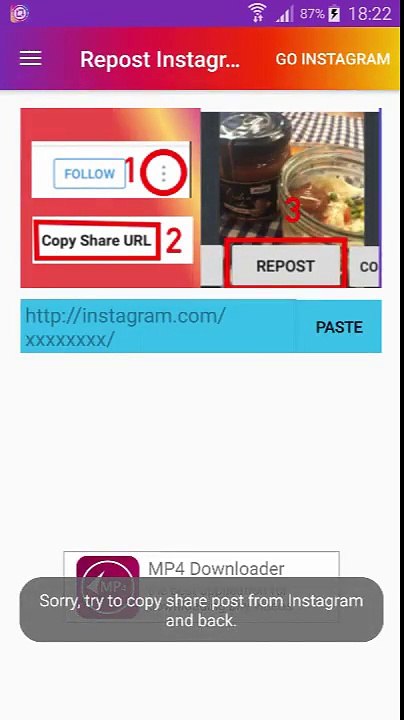 instagram video repost for android application playstore 2017