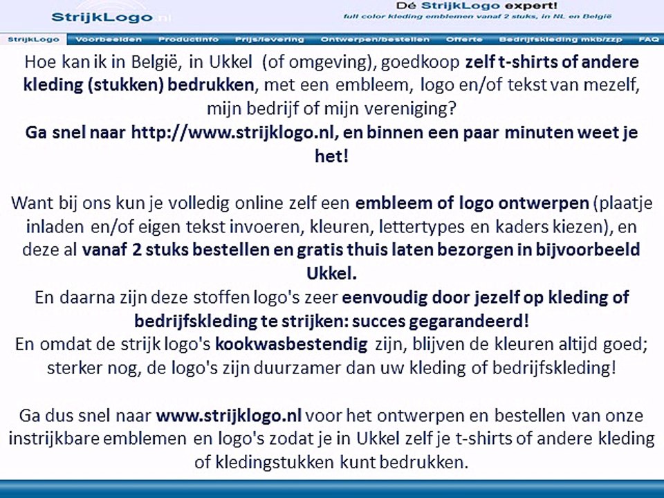 Zelf kleding bedrukken Ukkel