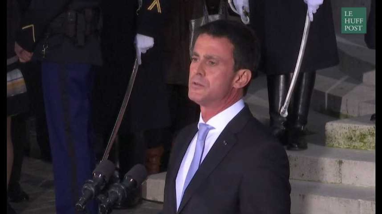 Passation de pouvoirs à Matignon entre Manuel Valls et Bernard Cazeneuve