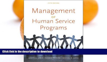 PDF Management of Human Service Programs (SW 393T 16- Social Work Leadership in Human Services