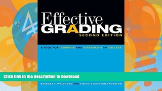 Hardcover Effective Grading: A Tool for Learning and Assessment in College