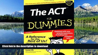 Pre Order The ACT For Dummies (For Dummies (Lifestyles Paperback))  On Book