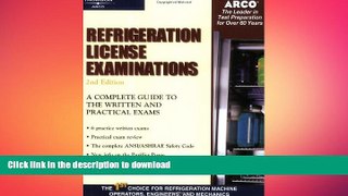 Hardcover Refrigeration License Examinations (Arco Professional Certification and Licensing