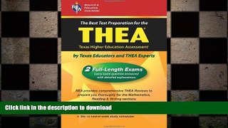 Hardcover THEA (REA) - The Best Test Prep for the Texas Higher Education Assessment (Test Preps)