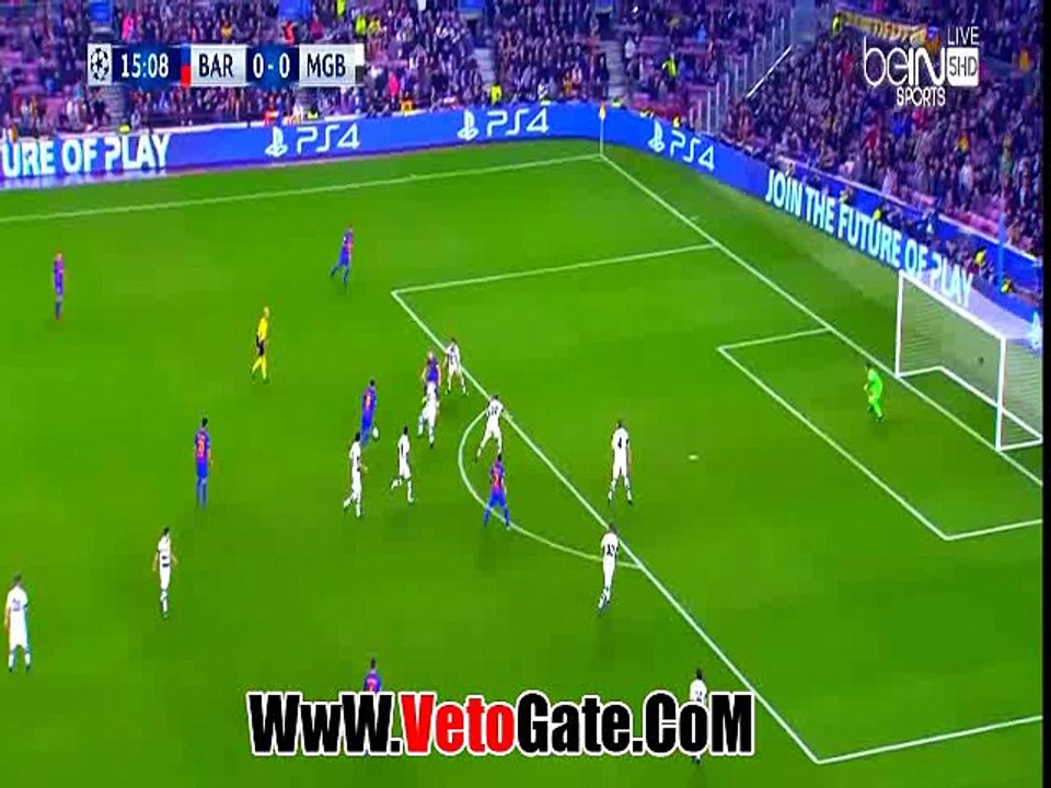 "ميسى" يتقدم بالهدف الاول لـ برشلونة فى مونشنغلادباخ