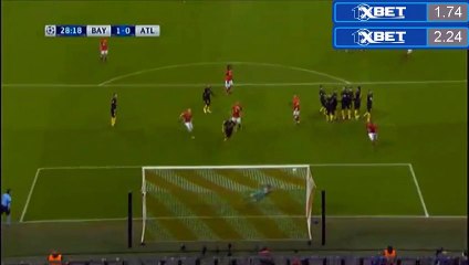 Robert Lewandowski Goal HD - Bayern München 1-0 Atlético Madrid - 06.12.2016 HD