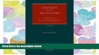 READ book Contracts for the Sale of Goods: A Comparison of U.S. and International Law BOOOK ONLINE