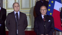 Cérémonie de passation de pouvoir entre Bernard Cazeneuve et Bruno Le Roux