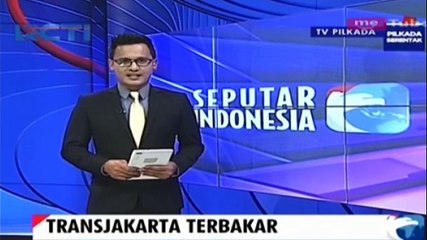 Api Membakar Bus Transjakarta di Cawang Jakarta Timur