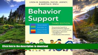 Hardcover Behavior Support, Third Edition (Teachers  Guides) On Book