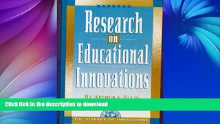 Hardcover Research on Educational Innovations (Library of Innovations Series) On Book