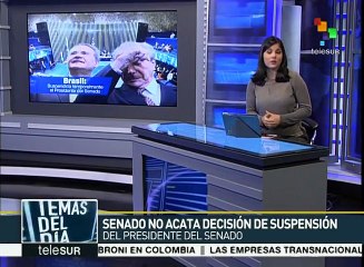 Senado de Brasil apela suspensión de su presidente