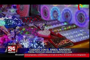 Cuidado con incendios provocados por los árboles de Navidad