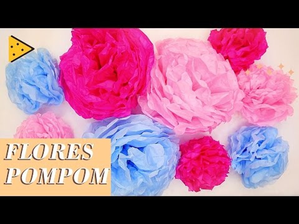 COMO FAZER POMPOM DE FLORES