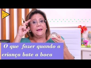 E QUANDO O FILHO CAI E BATE A BOCA?