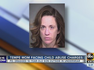 Woman accused of tossing child out of home wearing nothing but his underwear