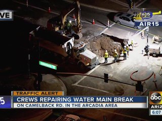 Traffic backed up in Biltmore community after water main break