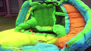 GIANT INFLATABLE SLIDE for kids Little Tikes 2 in 1 Wet 'n Dry Bounce Children play center-fv99ZiiSv2U