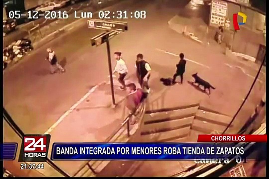 Chorrillos: banda integrada por menores de edad roban tienda de calzado