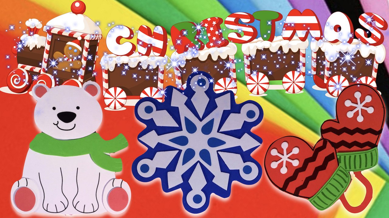 DIY How to Create Foam Sheet Christmas Theme Magnets? (Polar Bear, Mittens & Snow Flake)