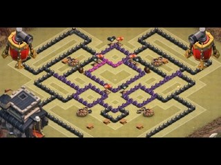 Clash of Clans   Town Hall 9 Best War Base ANTI 2 STARS with new upadte