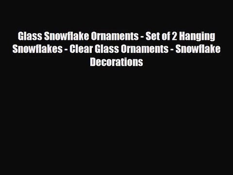 Glass Snowflake Ornaments - Set of 2 Hanging Snowflakes - Clear Glass Ornaments - Snowflake