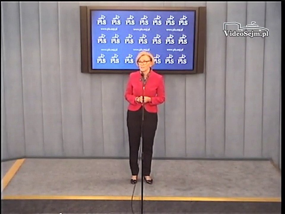 Poseł Marzena Machałek - konferencja z 29 listopada 2016 r.