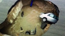 Apocalyptic Sinkhole Swallows 2 Cars 1 Texas Officer Dead.