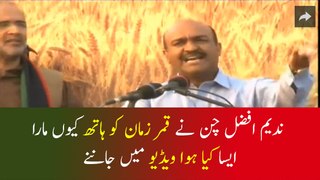 Nadeem Afzal Chan loses his cool at PPP convention