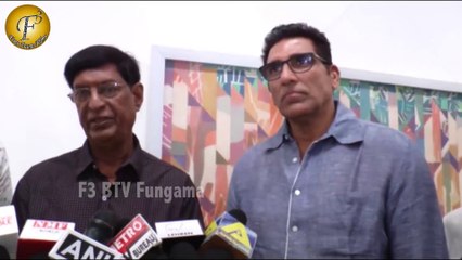 POOJA BEDI INAUGURATE VETERAN ARTIST PADMANABH BENDRE ART SHOW TIMELESS SPACE