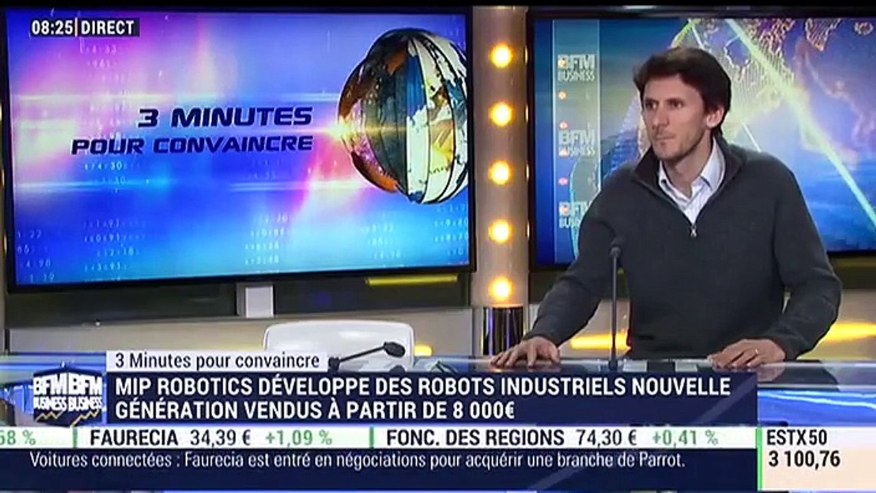 3 minutes pour convaincre 2016: Mip Robotics, une entreprise qui propose un robot automatisé à moindre coût - 07/12