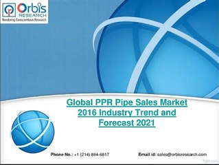 Global PPR Pipe Sales Market 2016