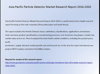 Asia-Pacific Particle Detector Market Research Report 2016-2020
