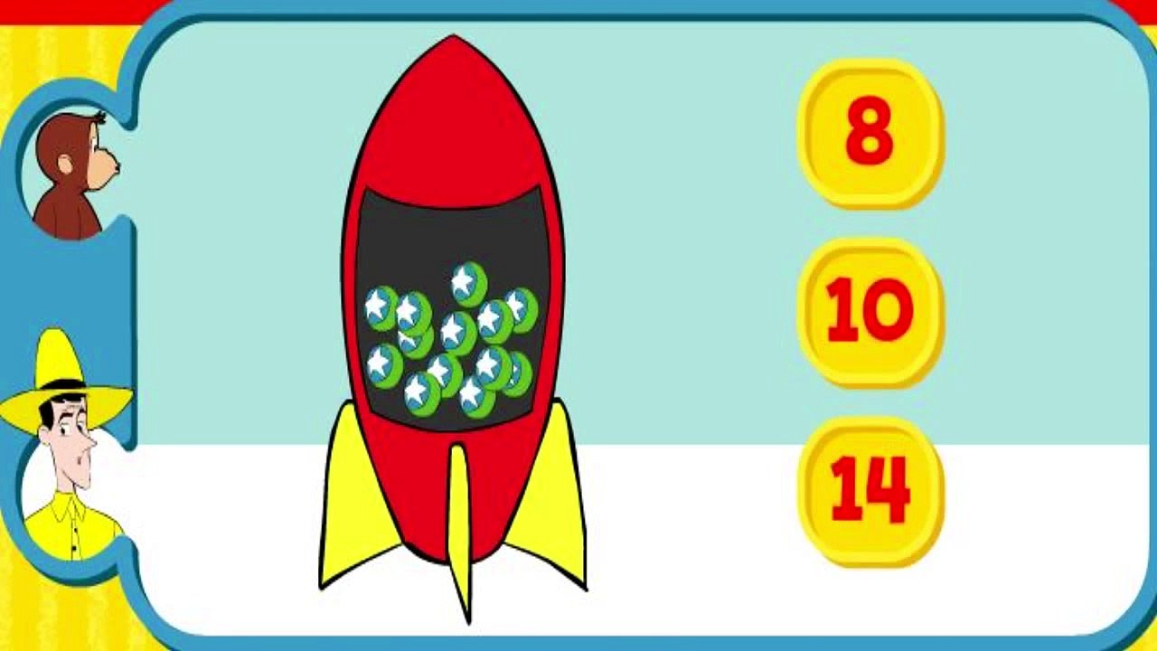 Curious George Super Bouncy Blast Off Cartoon Animation PBS Kids Game Play Walkthrough