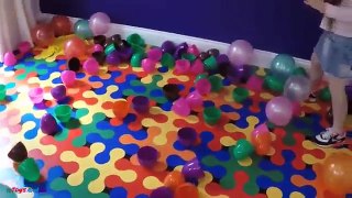 Huge Balloon Pop Toy Challenge - Kinder Surprise Eggs - Frozen - Bubble Gum Candy