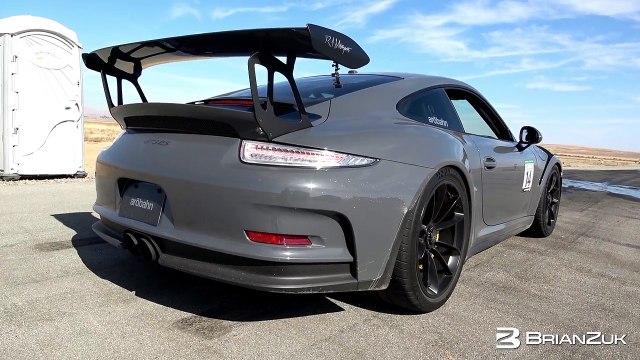 Grigio Telesto Porsche 991 GT3 RS with GMG Racing Exhaust