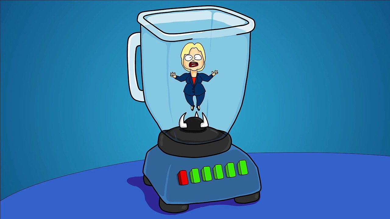 Joe Cartoon - Hillary Clinton in a Blender